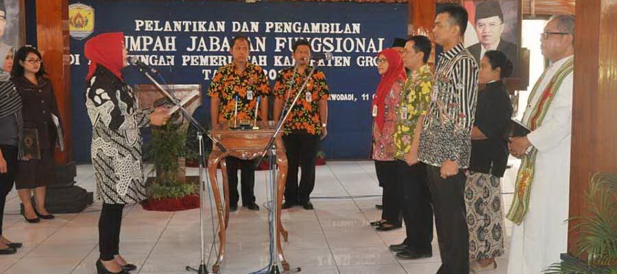 Bupati Grobogan Melantik dan Mengambil Sumpah Pejabat Fungsional