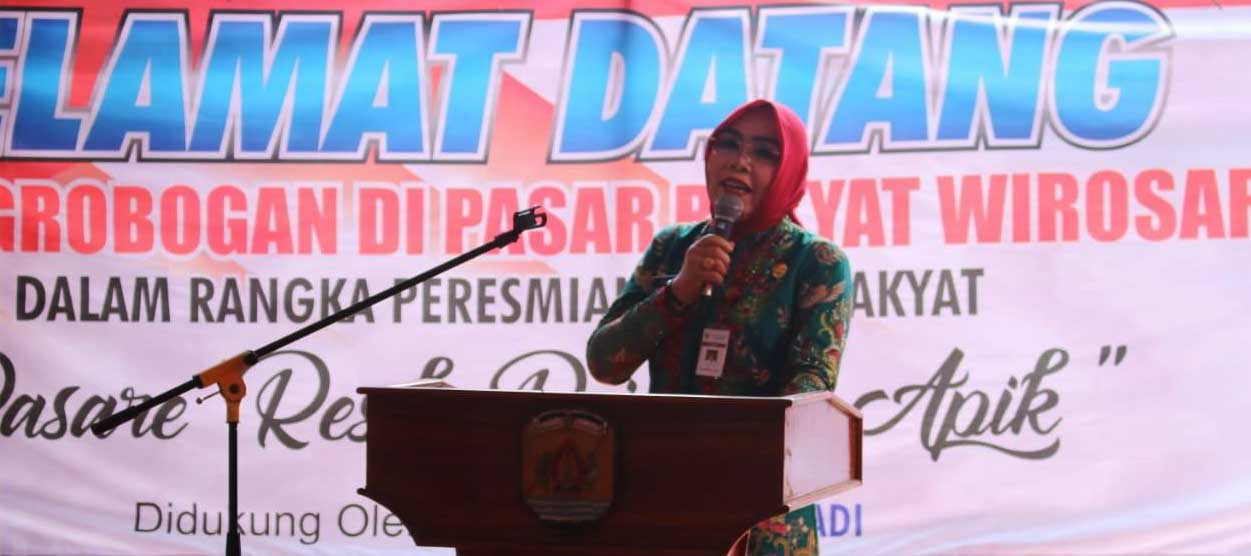  Bupati Grobogan Resmikan Renovasi Pasar Rakyat Wirosari