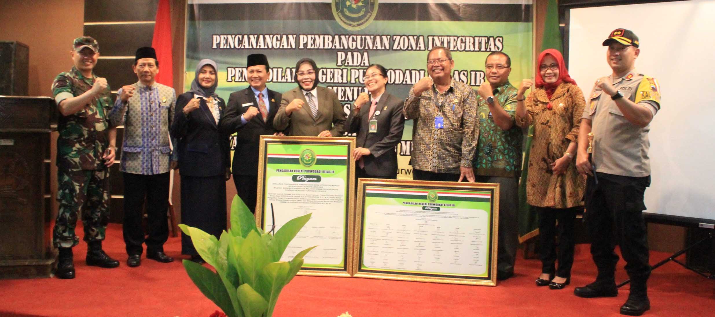  Pengadilan Negeri Purwodadi Deklarasikan Pencanangan Pembangunan Zona Integritas