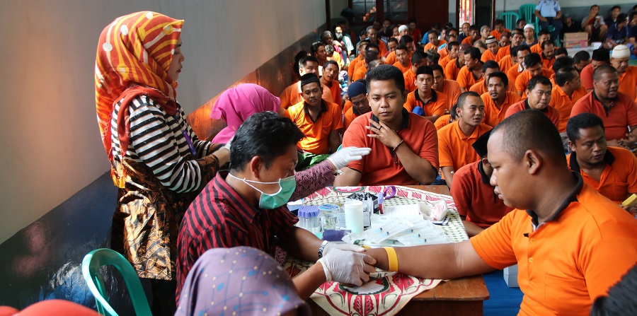 Pemeriksaan VCT Bagi Warga Binaan Rutan Purwodadi