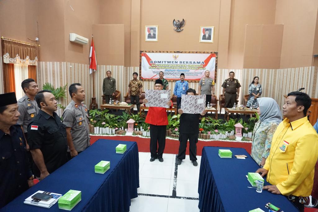 Berbagai Komponen Masyarakat di Grobogan Deklarasikan Komitmen Bersama