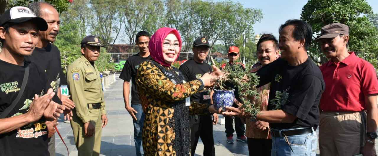 Bupati Grobogan Buka Pameran dan Kontes Bonsai di Alun-Alun Purwodadi