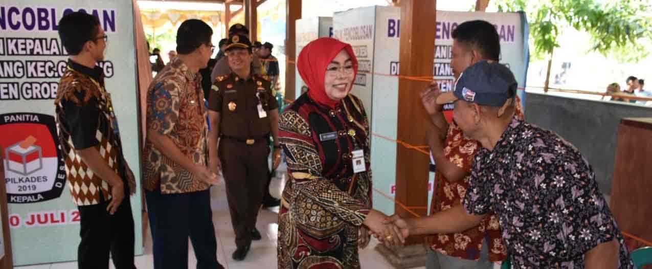 Bupati Grobogan dan Jajaran FKPD Monitoring Pelaksanaan Pilkades Tahap II