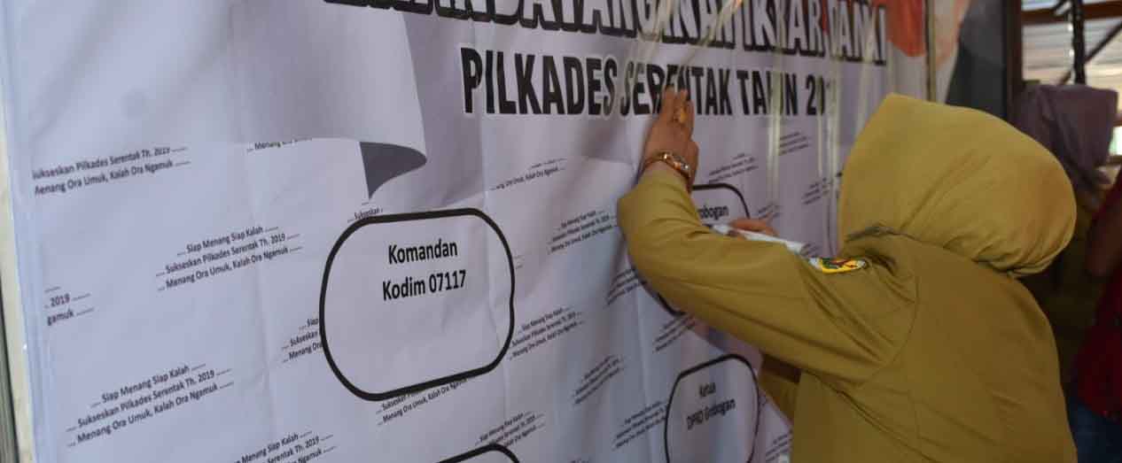 146 Calon Kades Pada Pilkades Serentak Tahap II Tandatangani Kesepakatan Damai