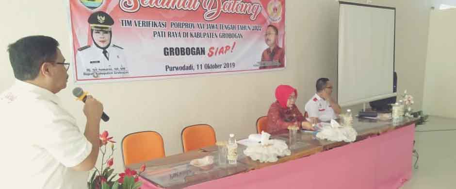 Bupati Grobogan Sambut Tim Verifikasi Calon Tuan Rumah Porprov 2022