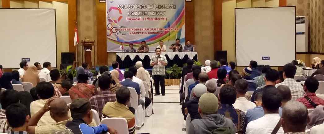 Pemkab Grobogan Gelar Sosialisasi Pengalihan Pengelolaan Pasar Induk Purwodadi