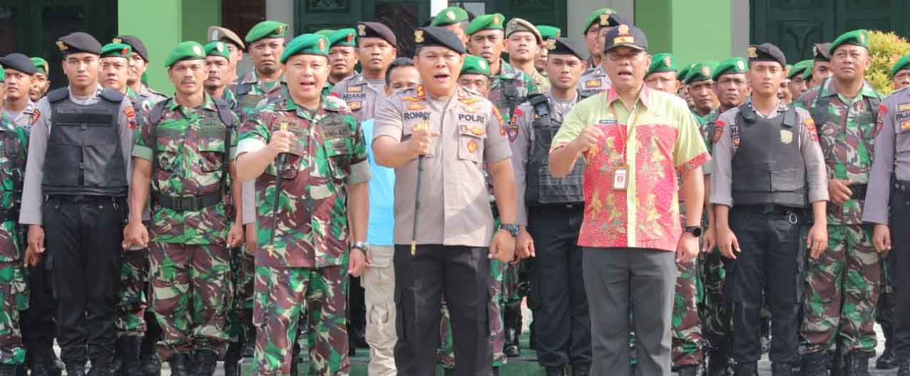 Jelang Pilkada 2020, Aparat Keamanan di Grobogan Gelar Apel Bersama