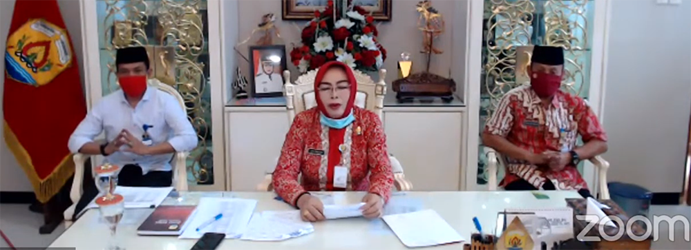 Bupati Grobogan Halalbihalal Dengan Kades dan Lurah Secara Virtual