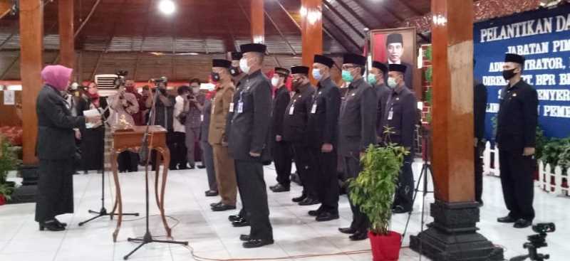 Bupati Grobogan Lakukan Pelantikan dan Pengambilan Sumpah Pejabat Baru