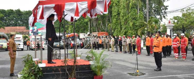 Pjs Bupati Grobogan Pimpin Apel Siaga dan Gelar Pasukan Penanganan Bencana 2020