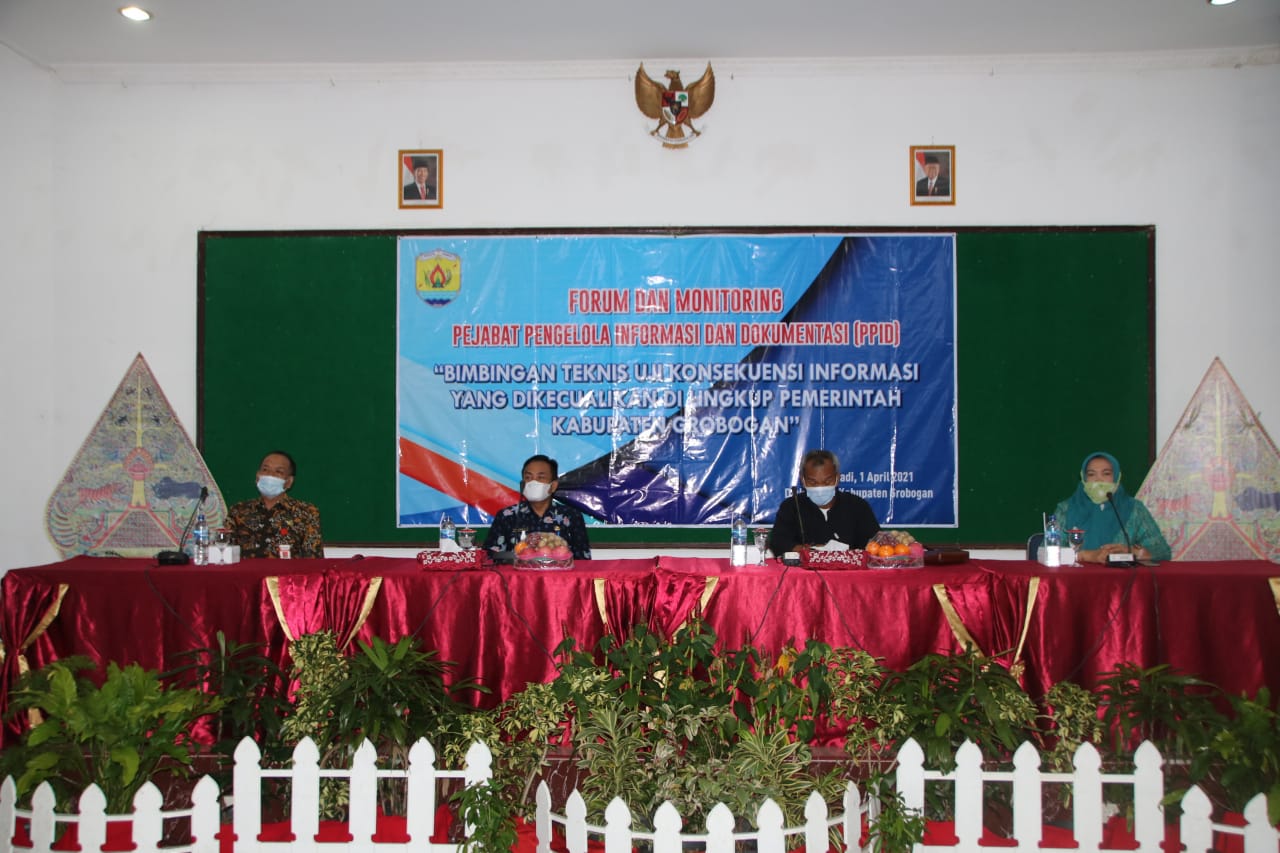 Bimbingan Teknis Uji Konsekuensi Informasi yang dikecualikan di Lingkup Pemerintah Kabupaten Grobogan