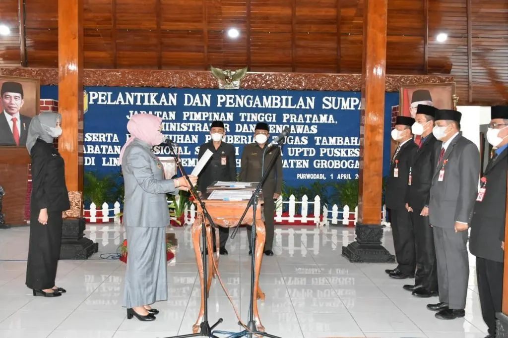 23 Orang Pejabat Dilantik Bupati Grobogan, ini harapannya.