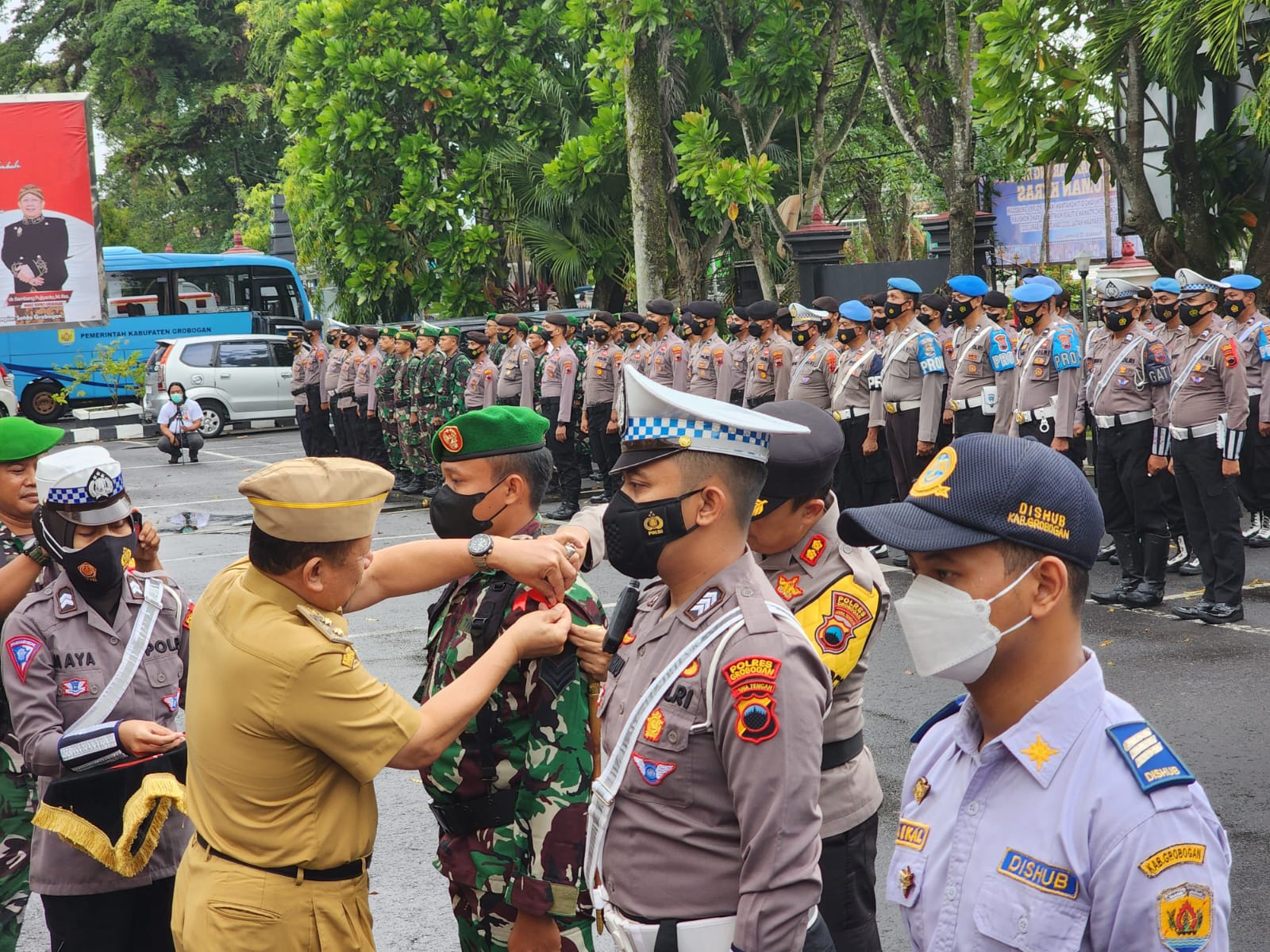 Amankan Perayaan Natal dan Tahun Baru 2023, Polres Grobogan Gelar Apel Pasukan Operasi Lilin Candi