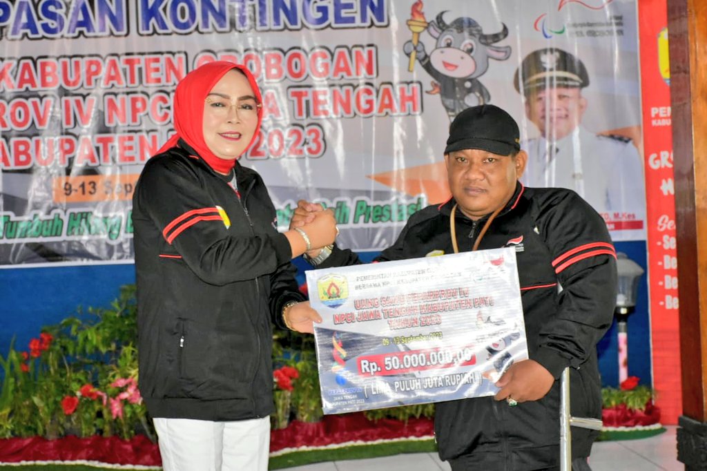 Bupati Melepas Atlet NPCI Grobogan yang akan Berlaga di Peparprov Jateng