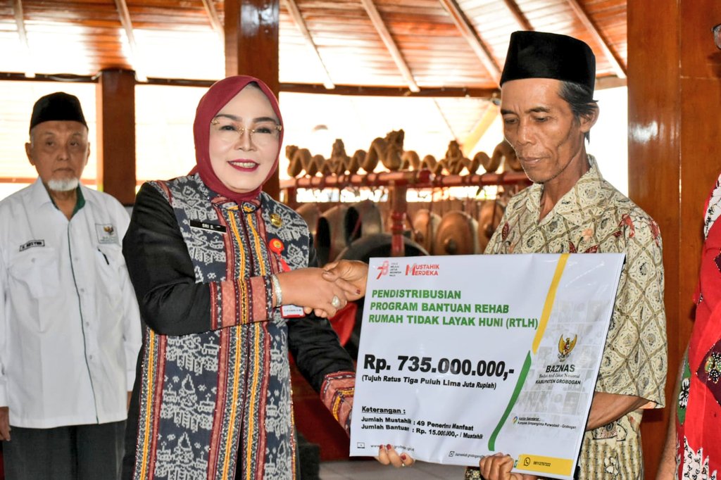 Baznas Kabupaten Grobogan Lakukan Pentasyarufan Zakat Tahun 2023