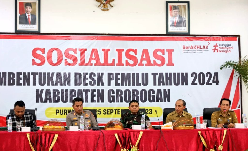 Sosialisasi Pembentukan Desk Pemilu Tahun 2024 Kabupaten Grobogan