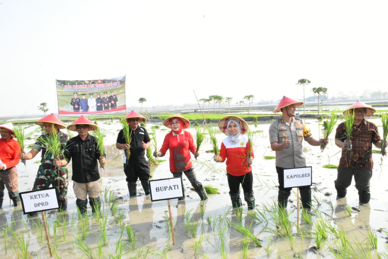 Bupati Hadiri Doa Bersama serta Tanam Padi MT 1 di Musim Kemarau