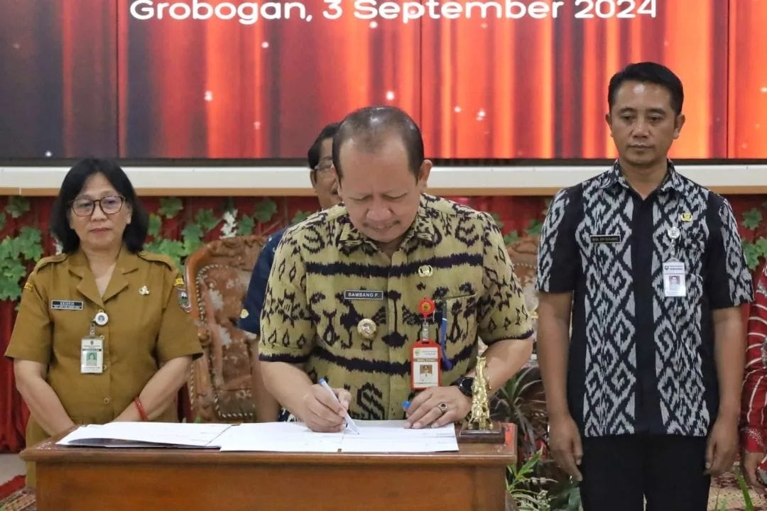 Wakil Bupati Grobogan Menandatangani Komitmen Replikasi Inovasi Bidang Pertanian dan Ketahanan Pangan