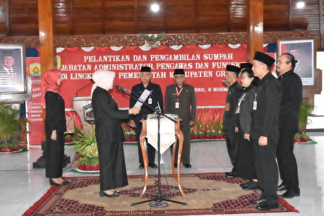 Pelantikan Pejabat di Grobogan, Bupati Tekankan Pentingnya Optimalisasi Kinerja