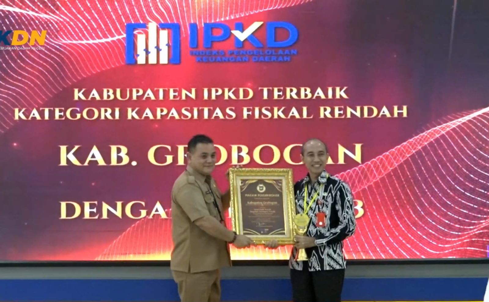 Grobogan Kembali Raih Penghargaan IPKD Tingkat Nasional