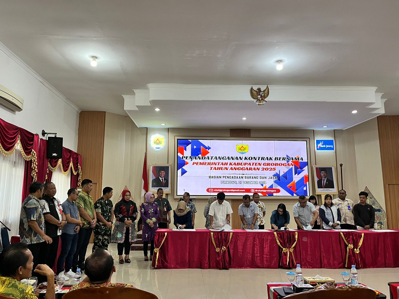 Penandatanganan Kontrak Bersama Tahun Anggaran 2025 Kabupaten Grobogan