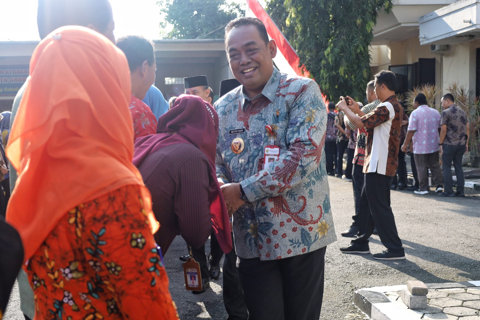 HALAL BIHALAL PERDANA, BUPATI GROBOGAN TEKANKAN PERSATUAN PASCAPILKADA