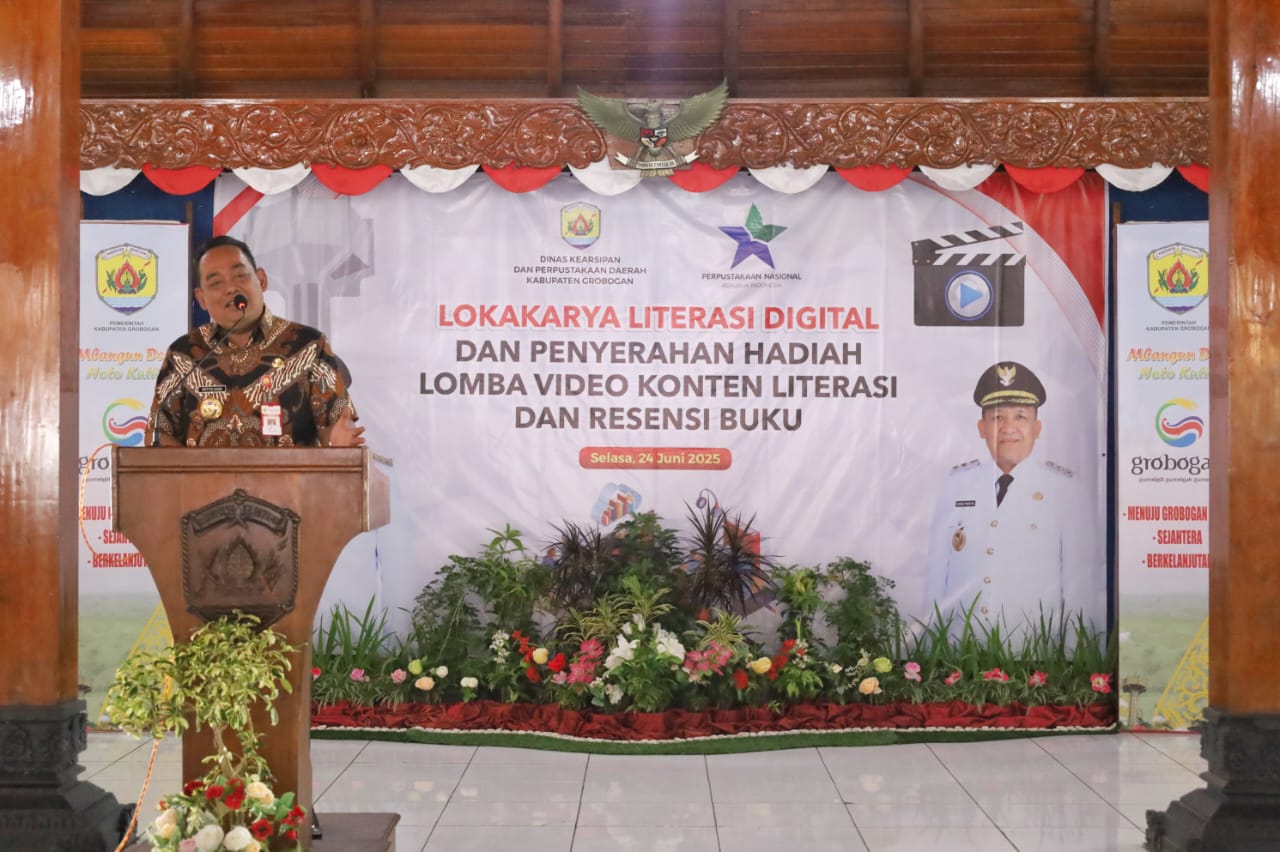 Gerakan Literasi Grobogan Diperkuat Lewat Lomba dan Lokakarya, Bupati Beri Apresiasi