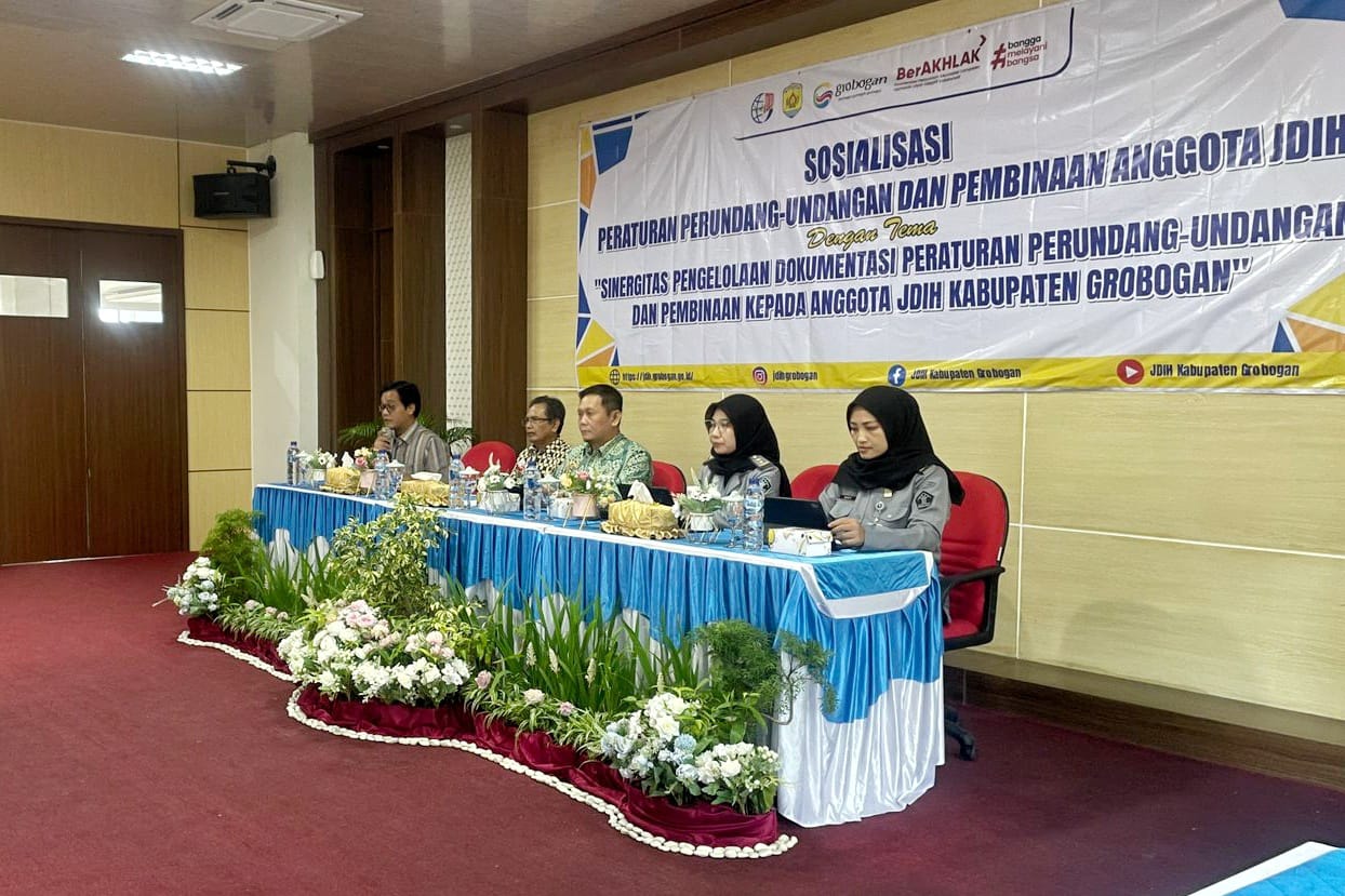 Grobogan Perkuat Akses Hukum melalui JDIH dan Posbankum Desa